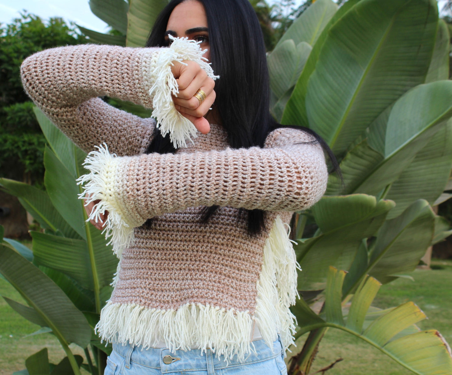 Fringe Crochet Pullover