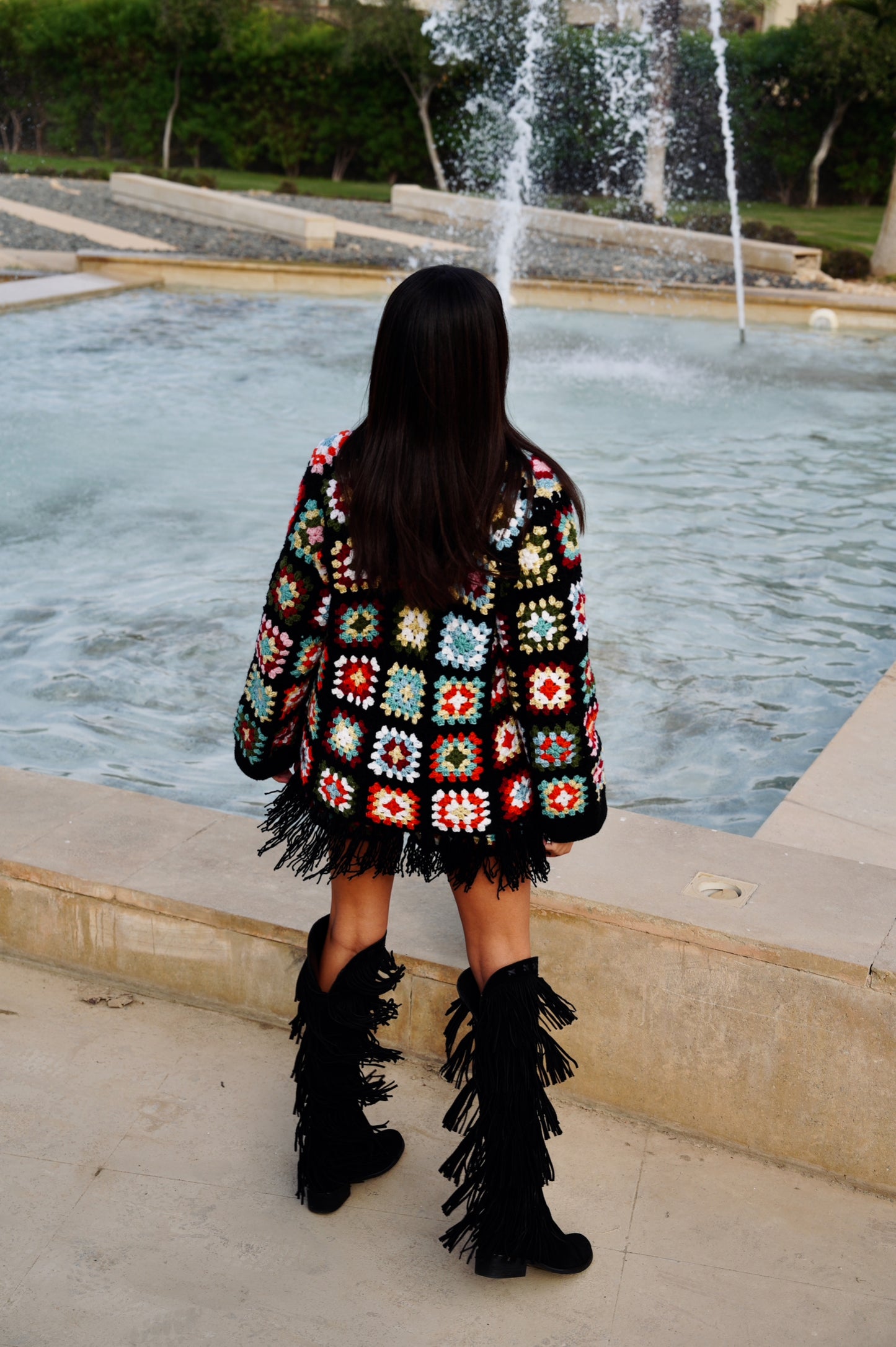 Esmat Crochet Cardigan