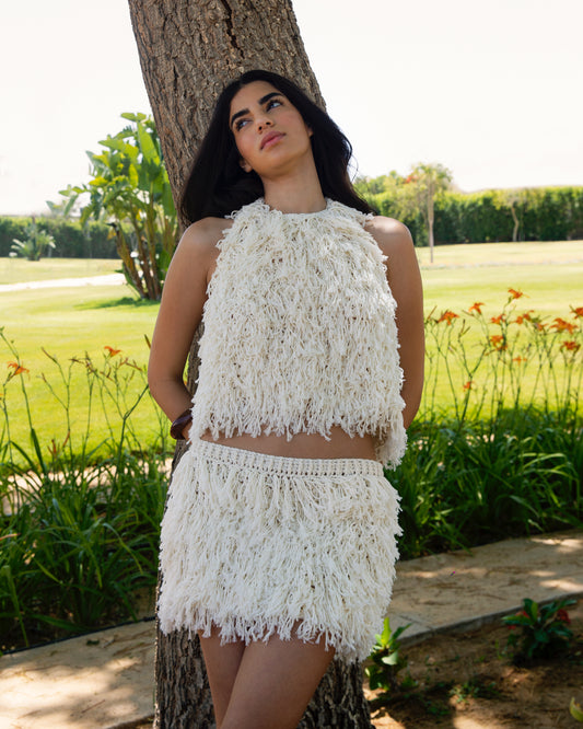 Fringe Mini Skirt
