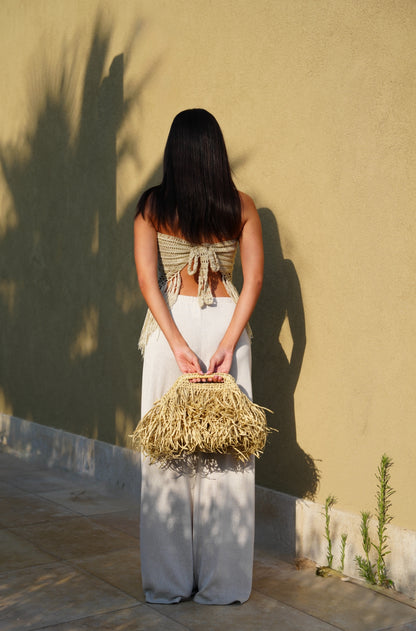 Raffia Beach Clutch